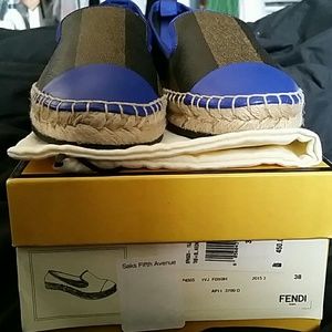 Fendi Pequin Stripe Espadrille